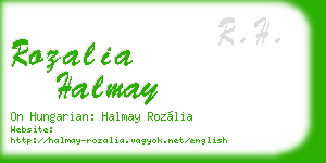 rozalia halmay business card